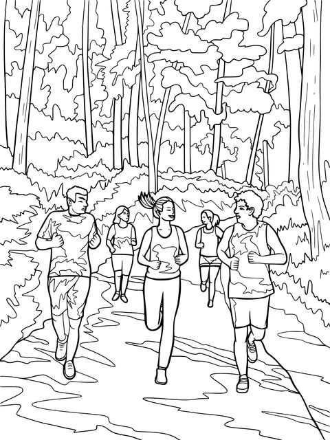 Runners in the Forest