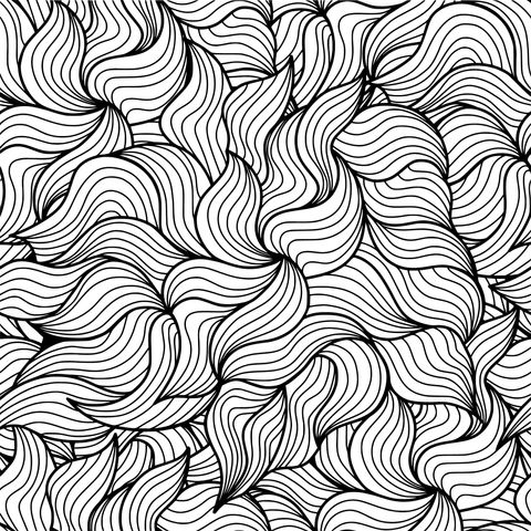 Gorgeous Wavy - line Coloring Page