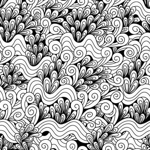 Colorful Waves and Patterns Coloring Page