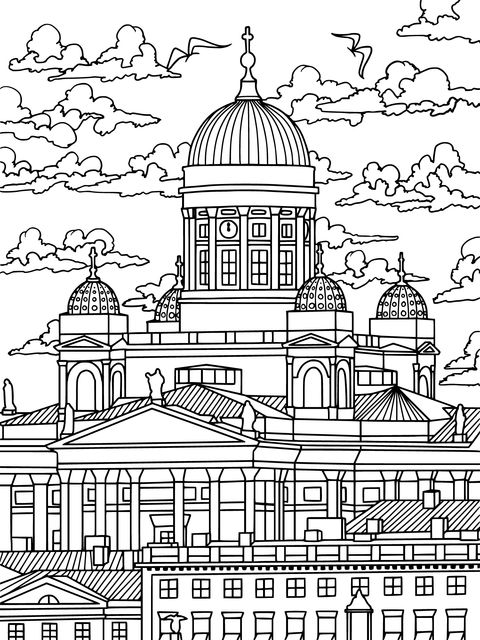 St. Isaac's Cathedral Coloring Page