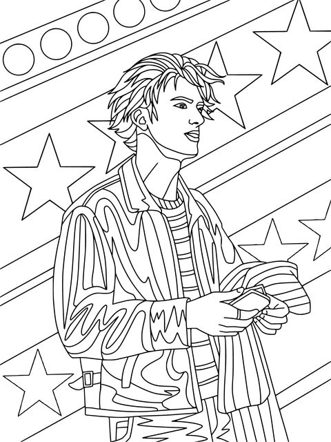 Fashionable Character Coloring Page