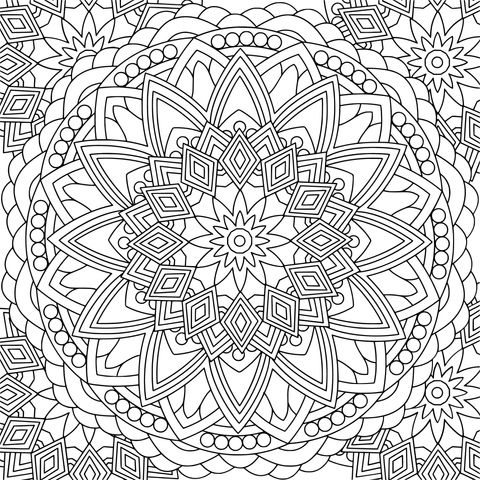 Exquisite Mandala Coloring Page