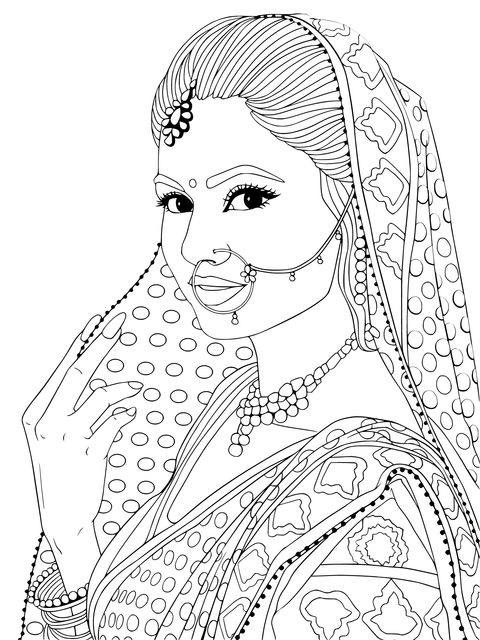 Indian Woman in Traditional Attire