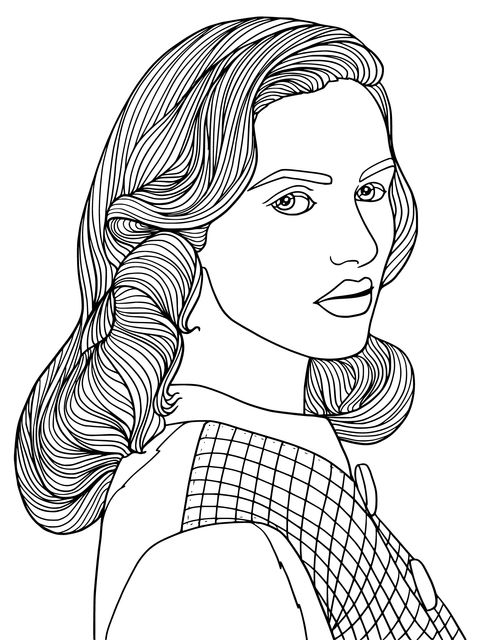 Fashionable Woman Coloring Page