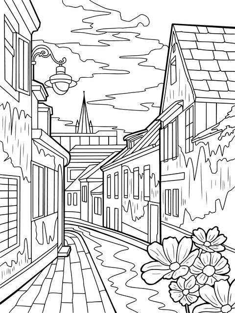 Quiet Alley in a Water - town