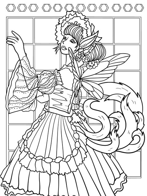 Fantasy Fairy Coloring Page