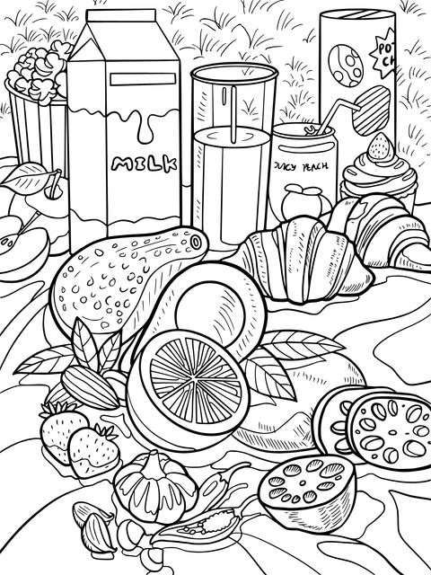 Rich Food Coloring Page