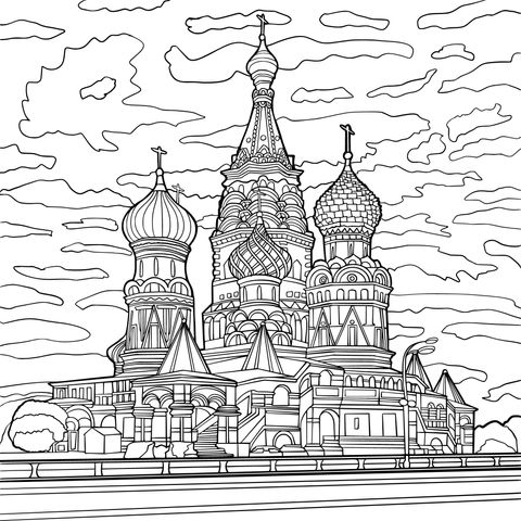 St. Basil's Cathedral Coloring Page