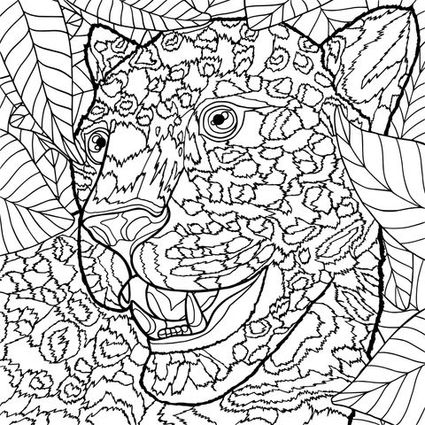 Cheetah - themed Coloring Page: The Graceful Hunter in the Jungle