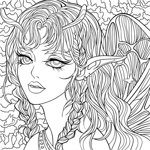 Dreamy Fairy Coloring Page, Start a Creative Coloring Journey