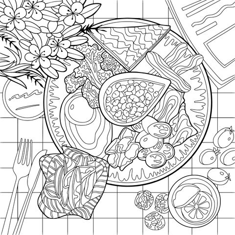 Delicious Food Coloring Page