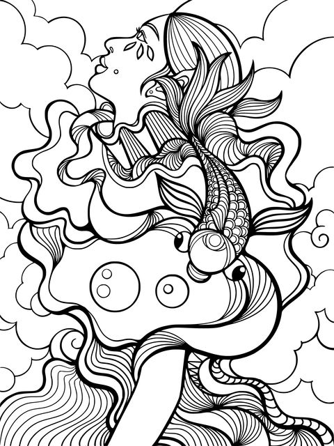 The Magical Fusion of a Koi Fish and a Woman