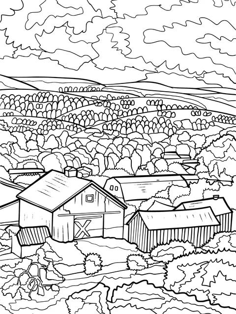 Autumn Farm Landscape