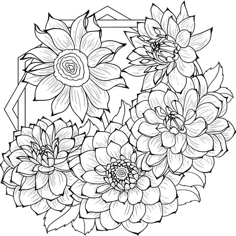 Beautiful Flower Coloring Page