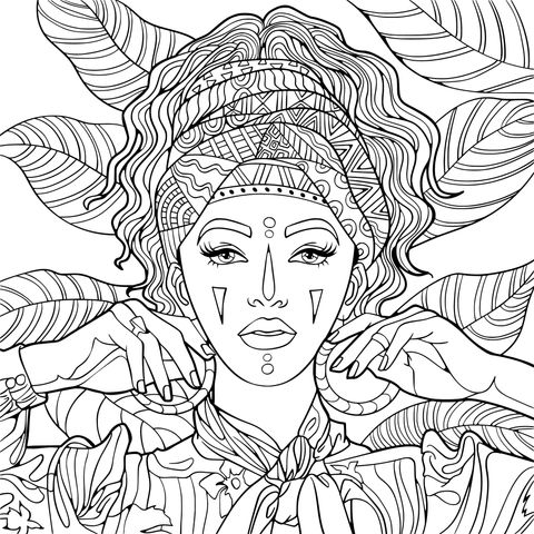 Woman in ethnic - style clothing