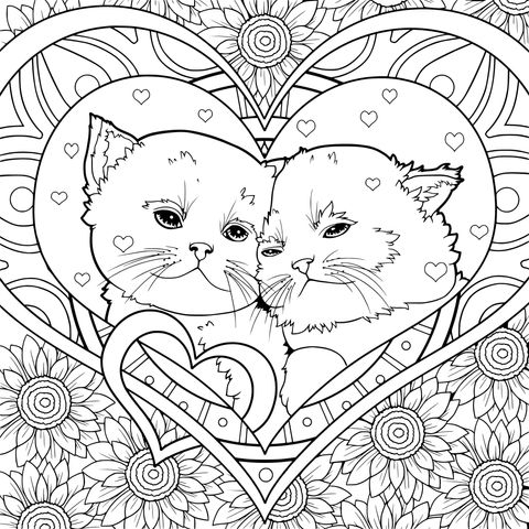 Gatos rodeados de amor