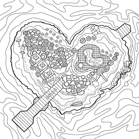 Heart - shaped Island