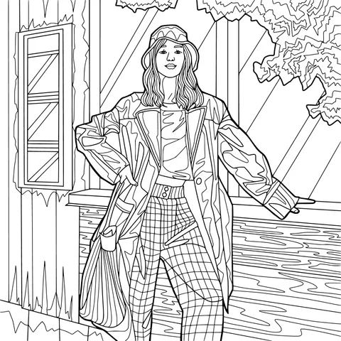 A Stylishly - Dressed Lady