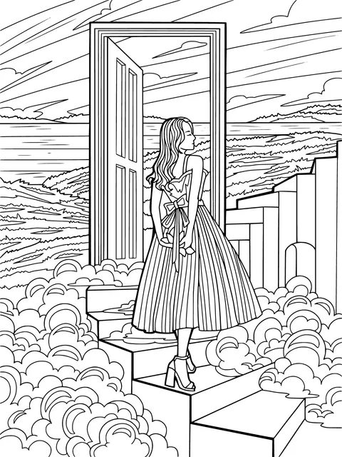 Woman Stepping Towards a New Scene