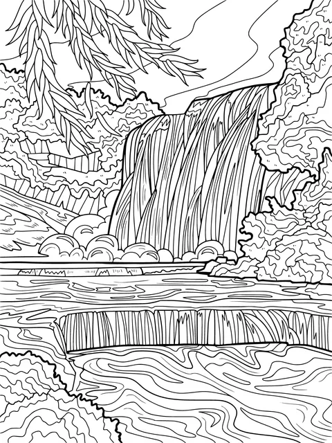 Beautiful Waterfall Landscape