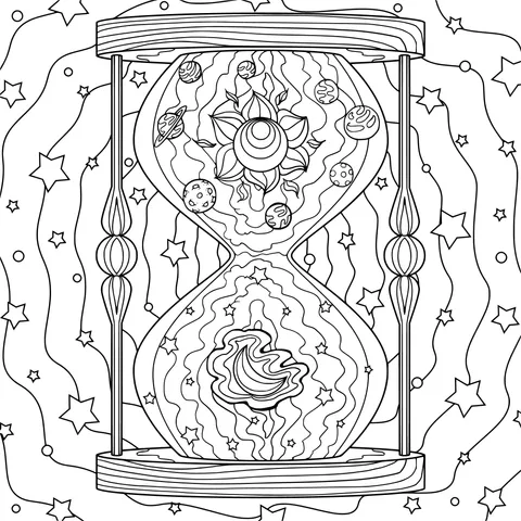 Cosmic - themed Hourglass