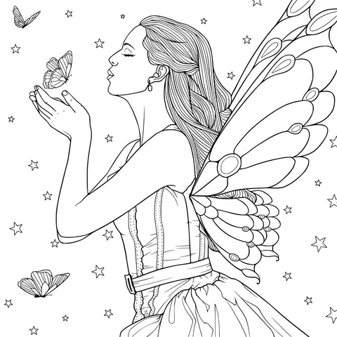 Dreamy Fairy and Butterflies