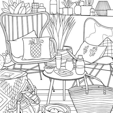 Cozy indoor leisure corner