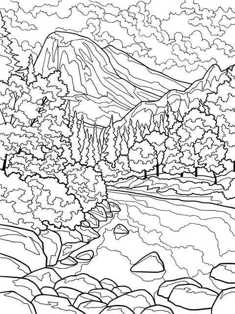 Beautiful Autumn Mountain - forest Scenery