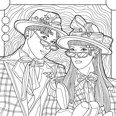 Fashion - dressed Man and Woman
