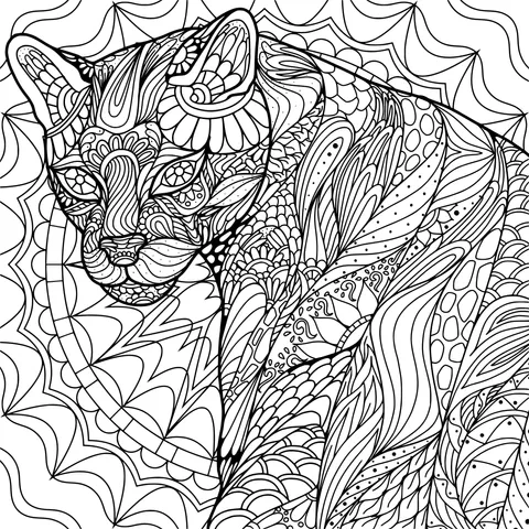 Painted Patterned Leopard