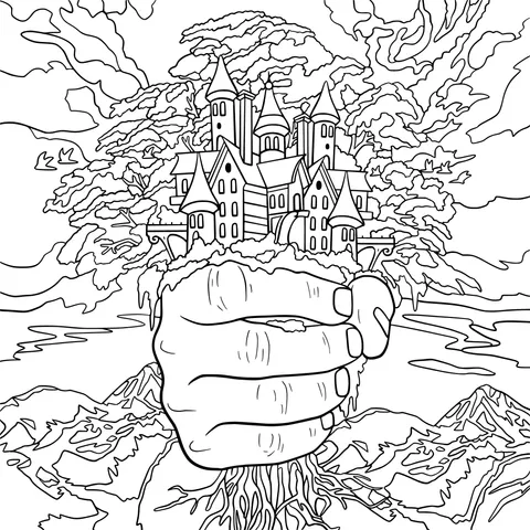 Holding a Floating Tree - house Wonder