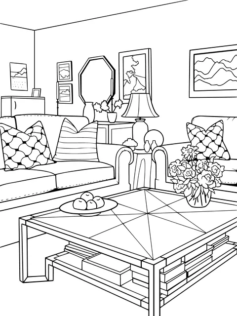 Warm - decorated living room