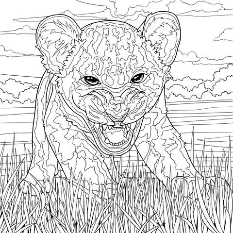 Angry Lion Cub