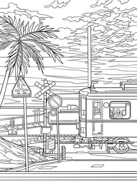Tram by the Sea