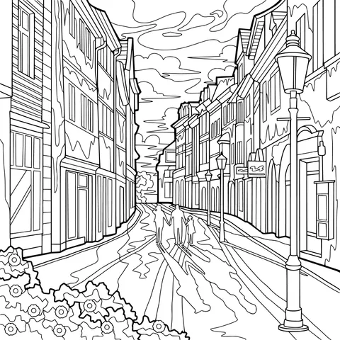 Street Stroll at Sunset