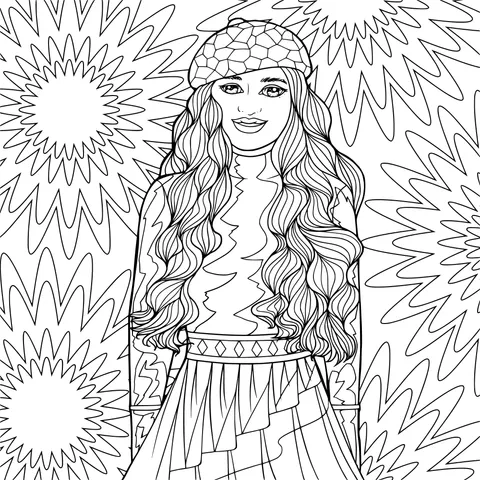 Fashionable Woman Wearing a Beret