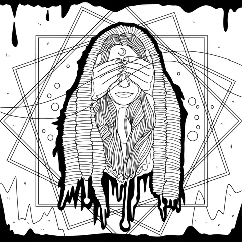 Mysterious Woman with Eyes Covered