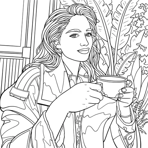 Lady Holding a Teacup