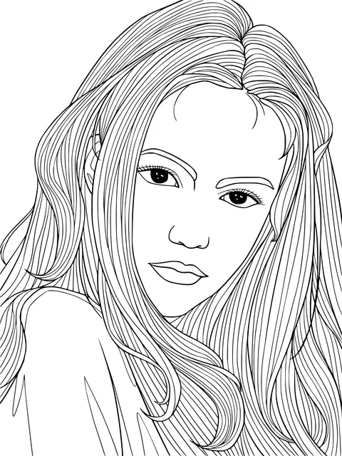 A blonde - eyed woman