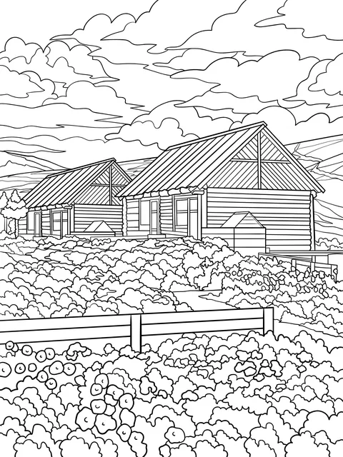 Beautiful Scenery of Rustic Log - Cabins
