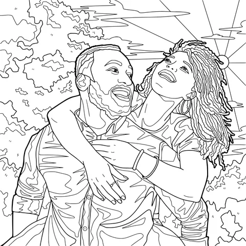 Joyful interaction between lovers