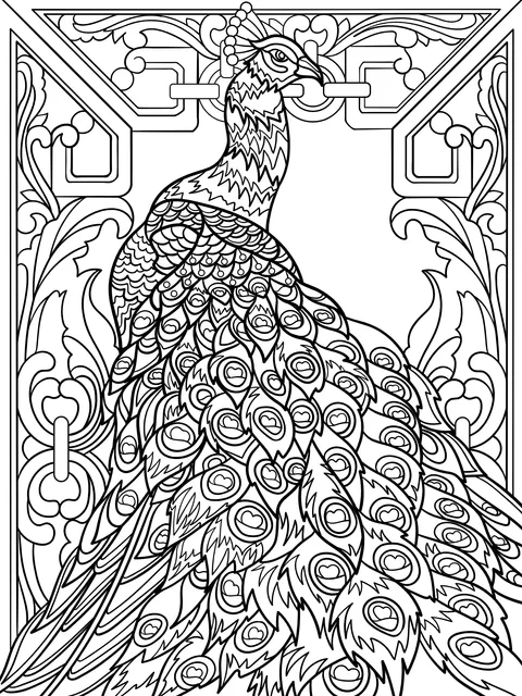 Gorgeous Peacock Illustration