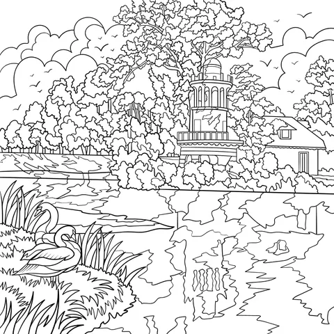 Serene Scenery by the Lake