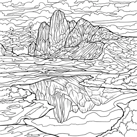 Beautiful Scenery of Mountain Lake