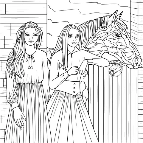 Two Girls and a Horse