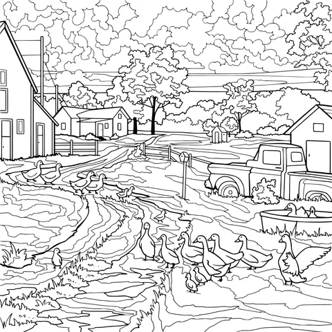Rural Farm Scene