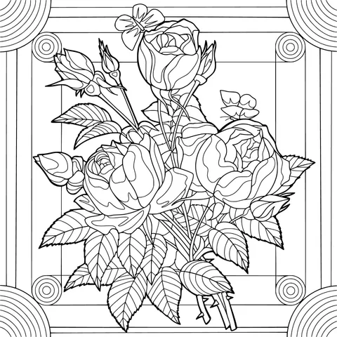 Colorful Rose Illustration