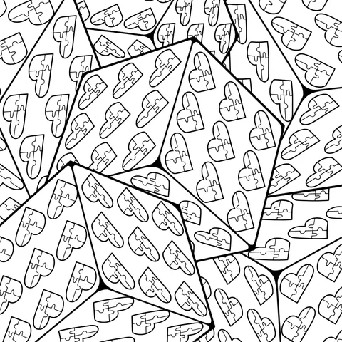 Colorful Patterned Geometric Shapes