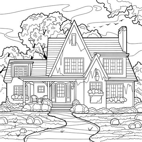 Beautiful House at Dusk