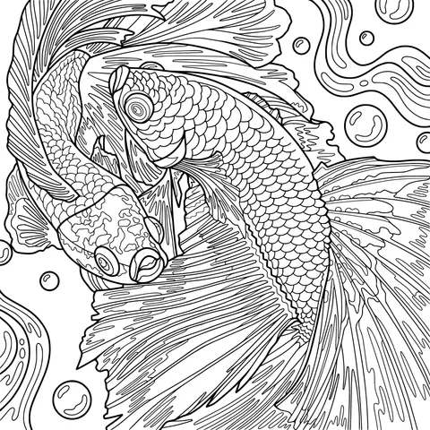Two Fish Dancing Together